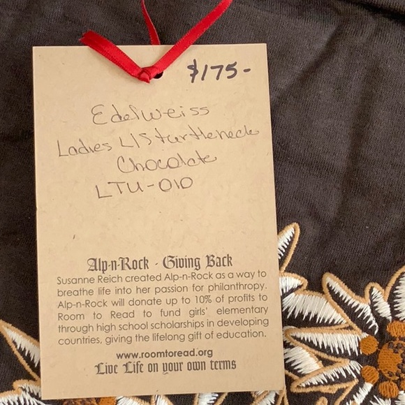 Alp-n-Rock EDELWEISS Turtleneck Top -Chocolate - Picture 11 of 16